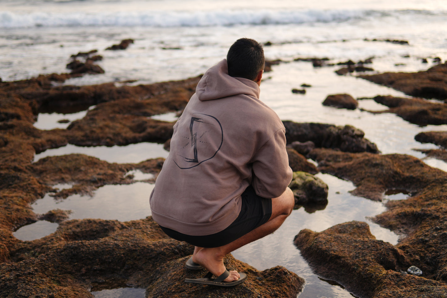 N.O.W. Earth Brown Logo Hoodie