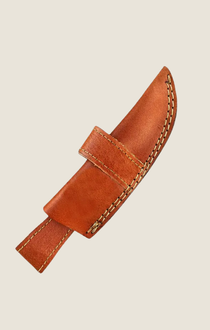 New Old Way 8' Orange Wood Damascus Steel Knife