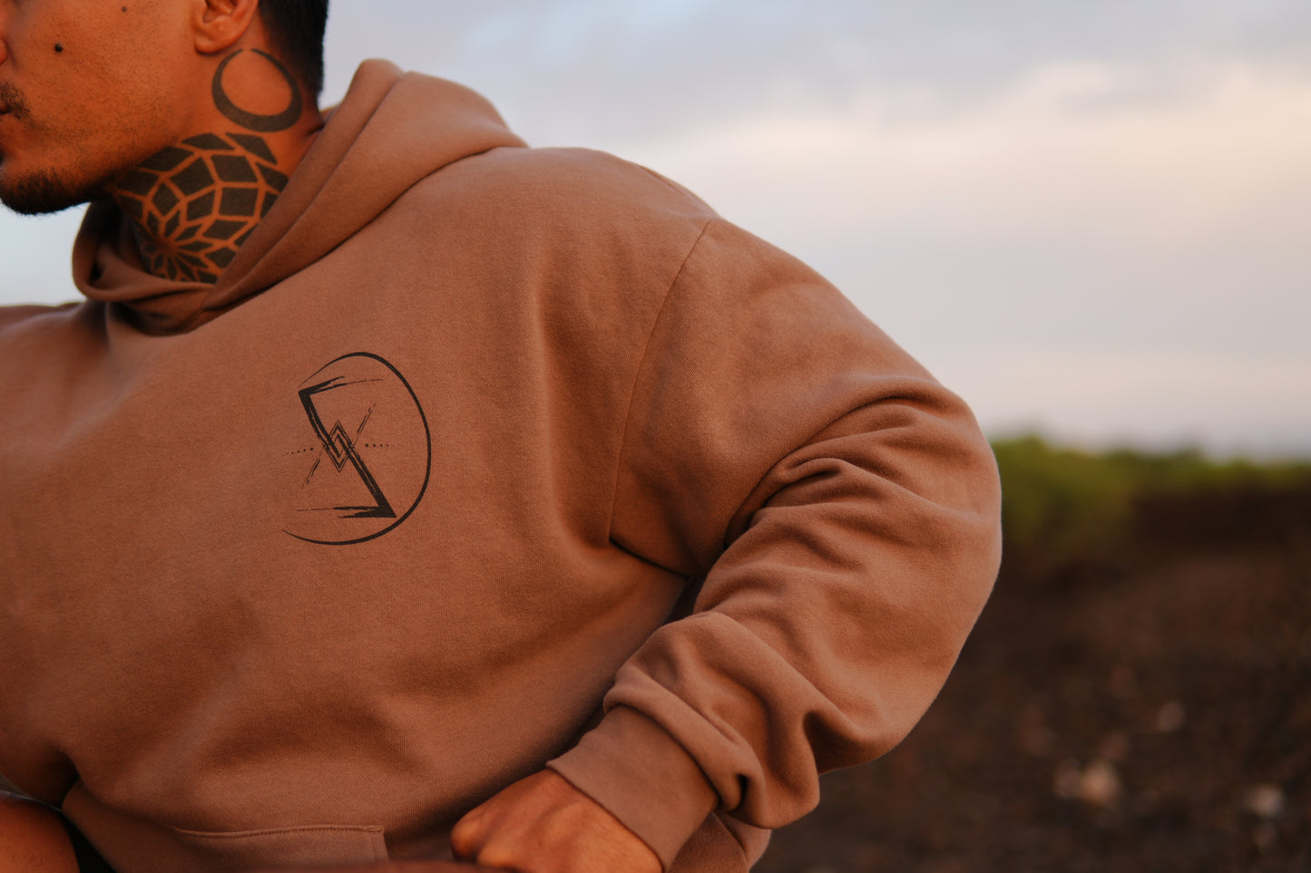 N.O.W. Earth Brown Logo Hoodie