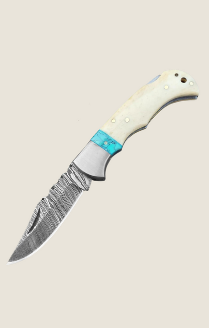 New Old Way Cream 6.5' Steel Pocket Knife 